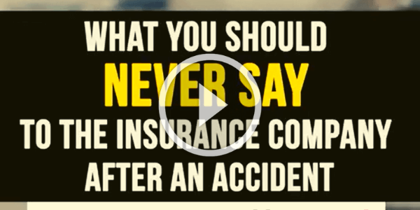 A video going over what you should never say to the insurance company after an accident 