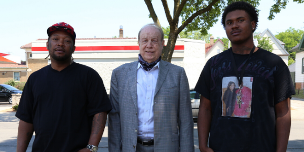 Attorney Michael Hupy with two Good Samaritans