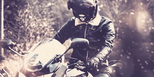 Motorcyclist on motorcycle