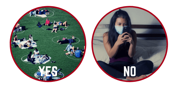 COVID Poll to stay at home or go out in public